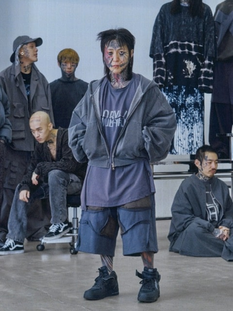 【AJOBYAJO】Vintage Pigment Zip-Up Hoodie