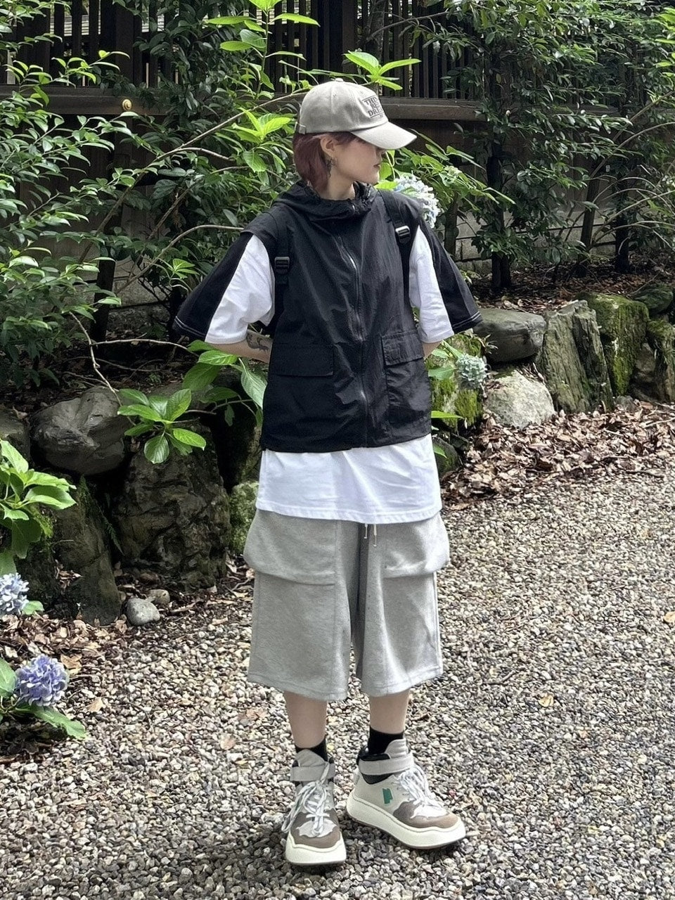 受注制【youll】double pocket sweat half pants (2color)