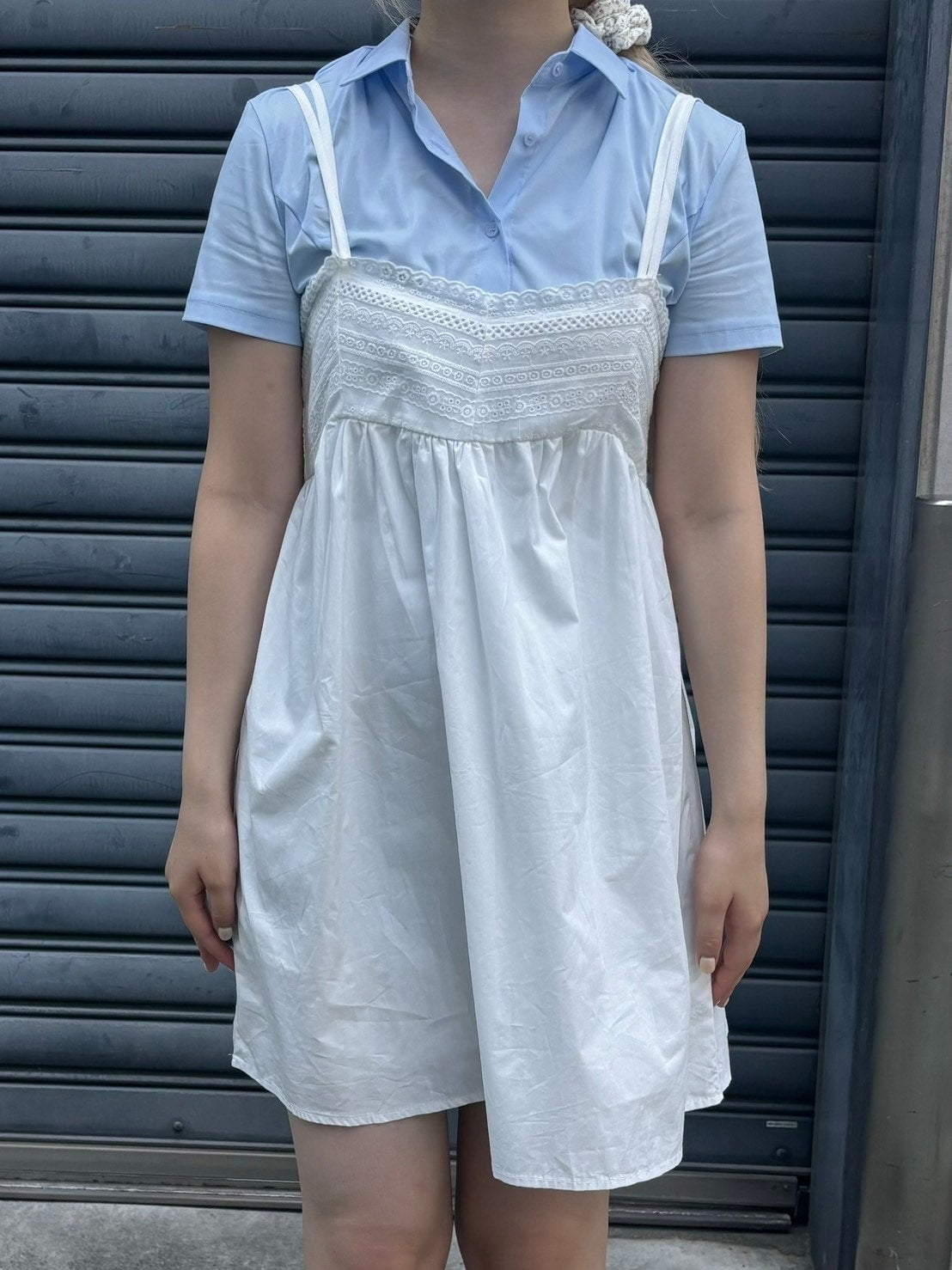 受注制【OaKS】lace mini camisole onepiece