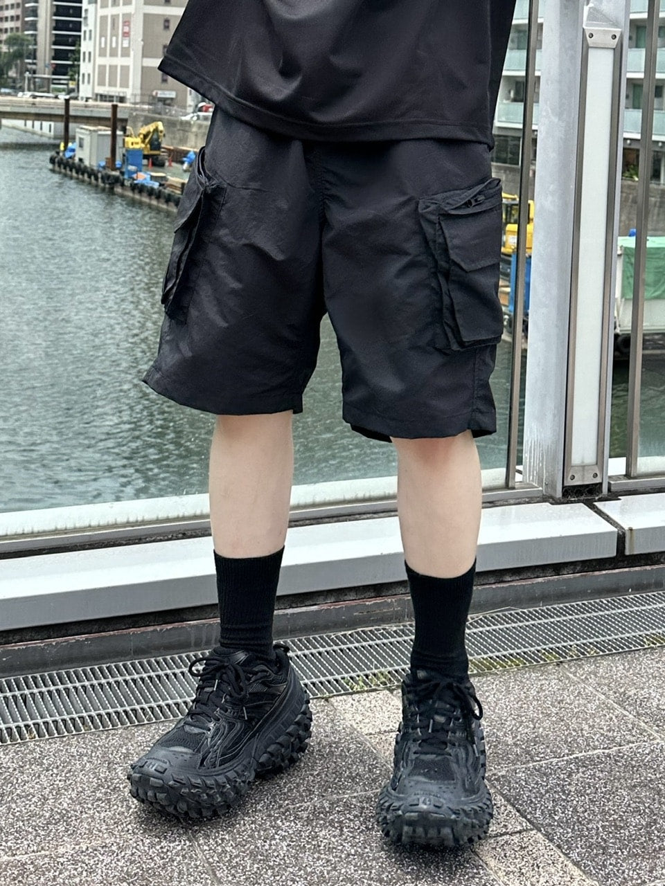 大阪店WEB限定受注制【Chikashitsu +】nylon cargo shorts