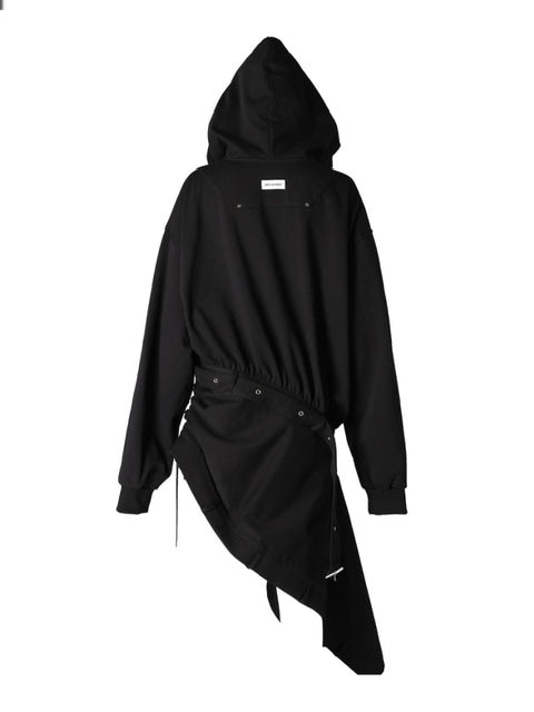 【ARTS DE BASE】Hood One-piece / 【アートデベース】フード付きアシンメトリーロング長袖ワンピース