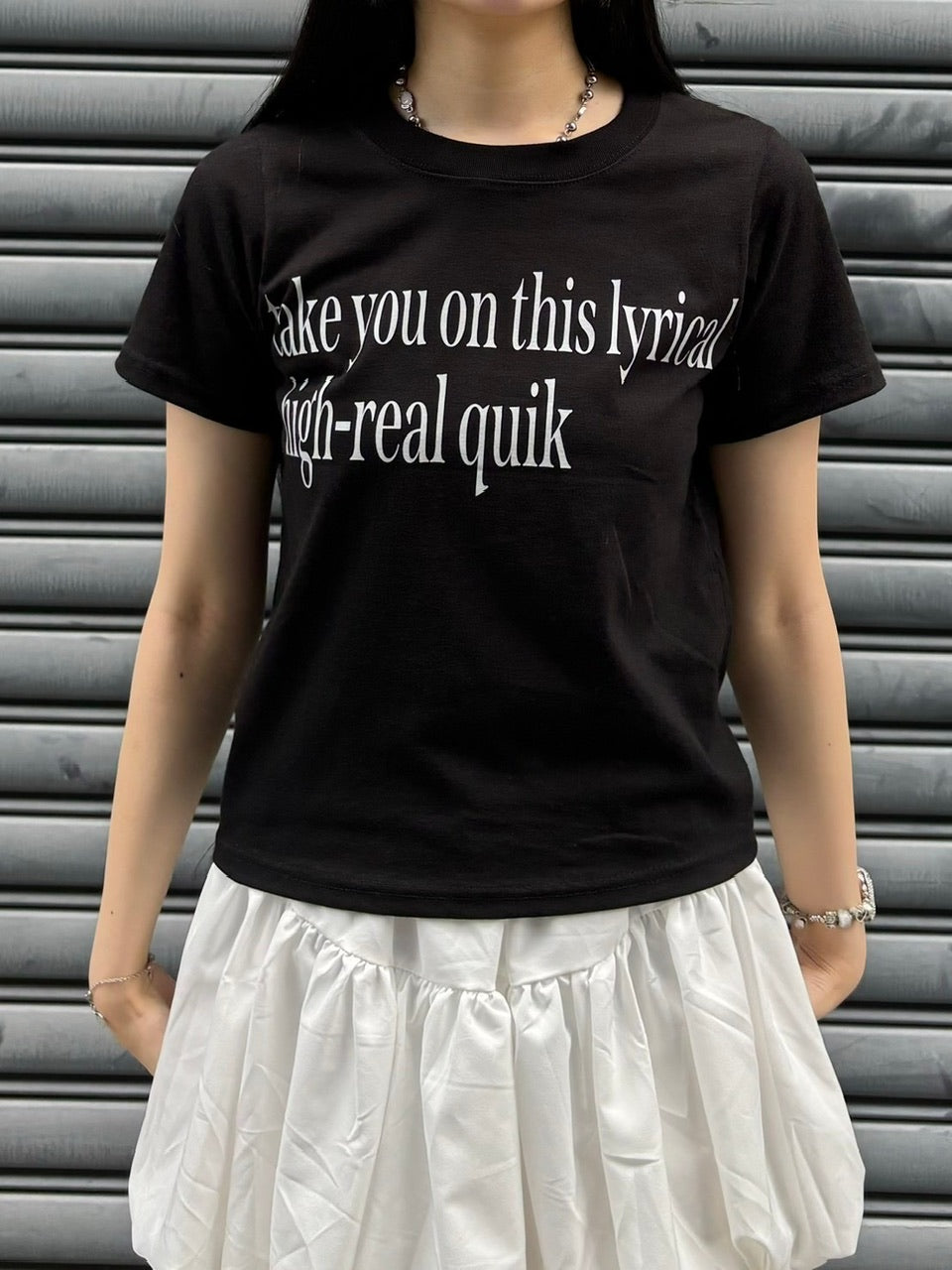 受注制【OaKS】cropped lettering t-shirt (3color)