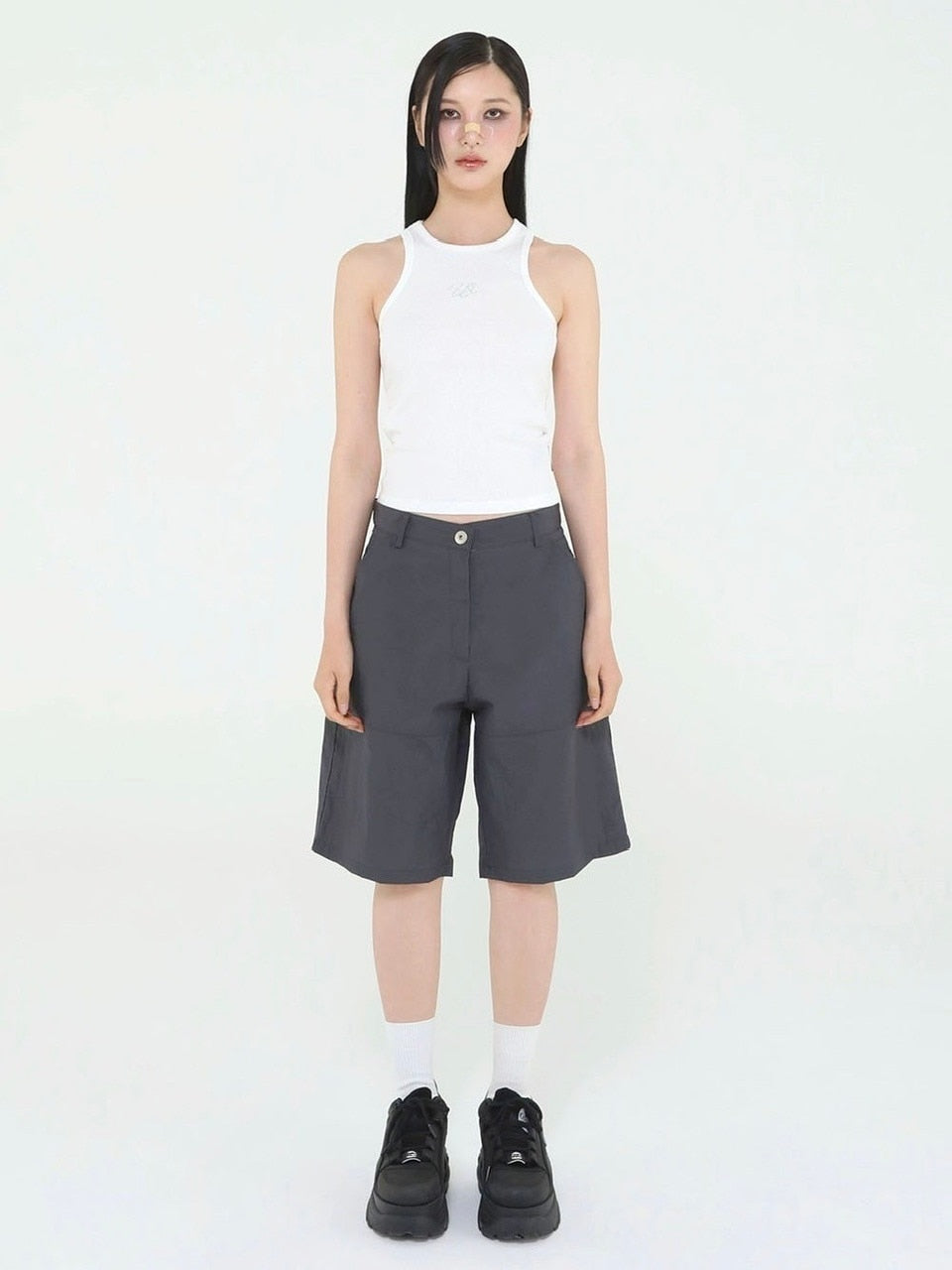 【Uglyshadow】BEADS MANGO SLEEVELESS / 【アグリーシャドウ】ビーズシンプルタンクトップ