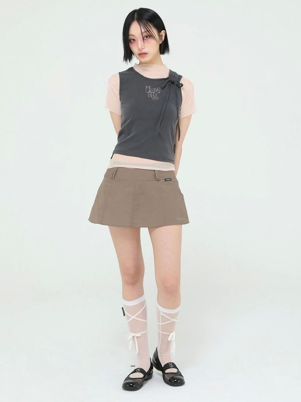 【Uglyshadow】PIGMENT MASH SLEEVELESS SET