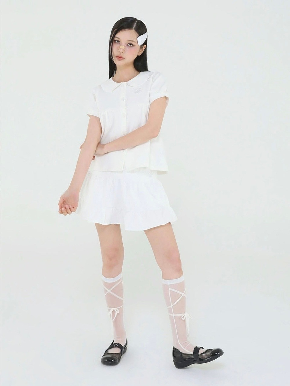 【Uglyshadow】BEADS CANCAN FLARE SKIRT