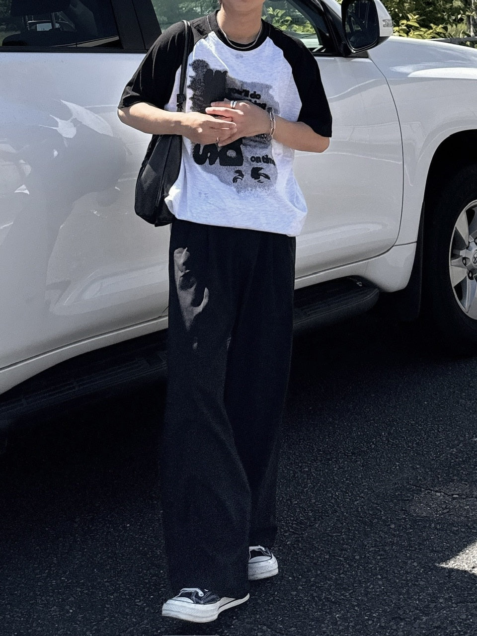 受注制【RENOL】graphic raglan sleeve tee