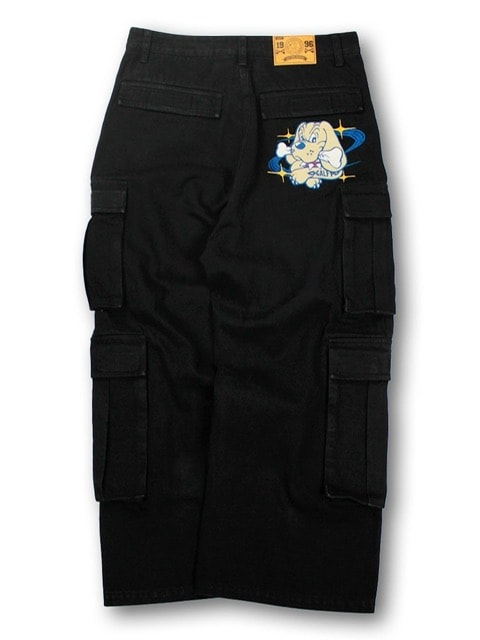 【GALFY】ダーティーデニムワイドカーゴ