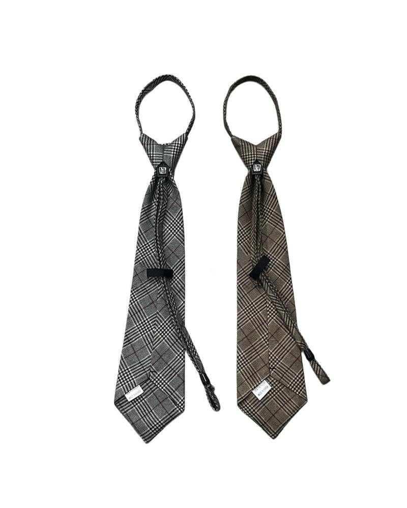 受注制【Never mind the XU】check necktie (2color)