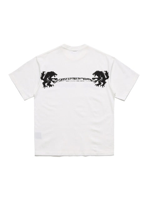 【F.V.V.O】"Rise Above" Wolf Print T-Shirt