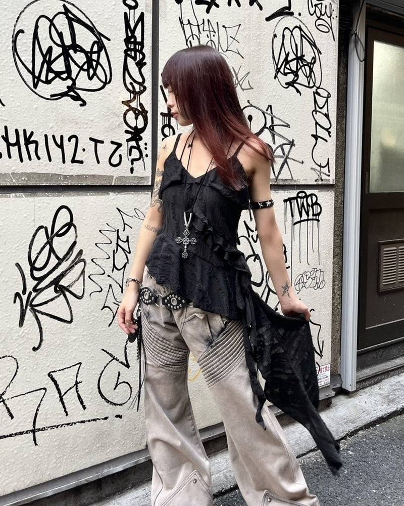 受注制【Never mind the XU】studs western belt