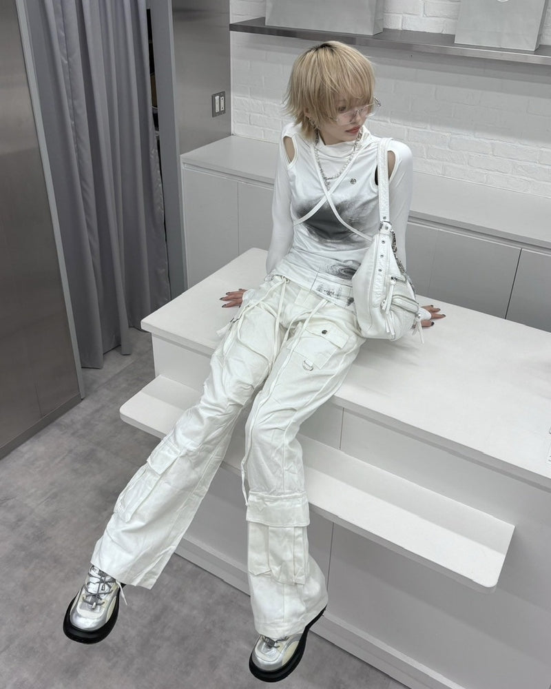 【nmtc +】slim fit pocket cargo pants (2color)