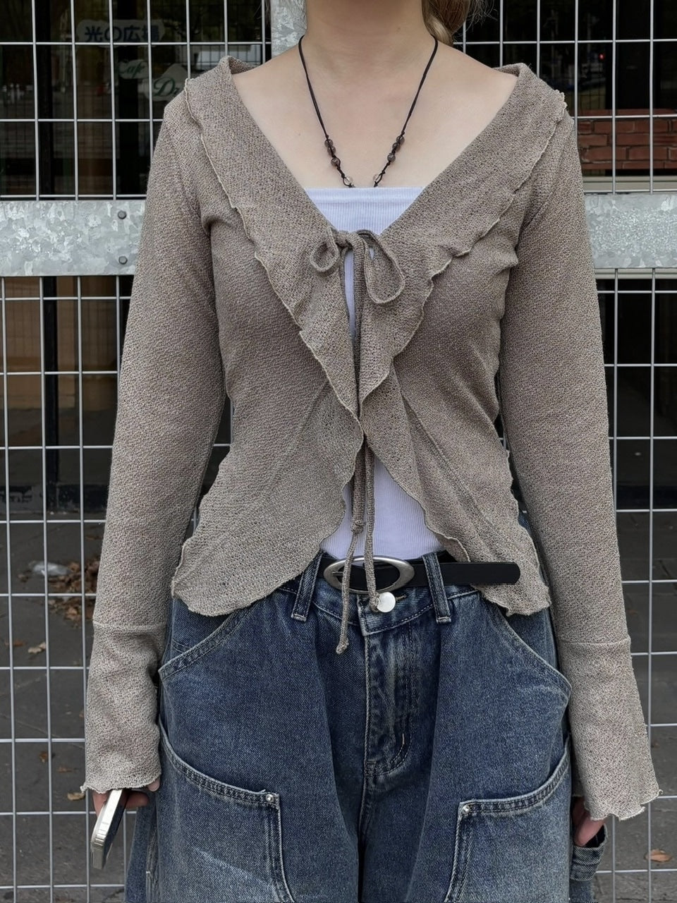 受注制【oaks】raffle cardigan (3color)