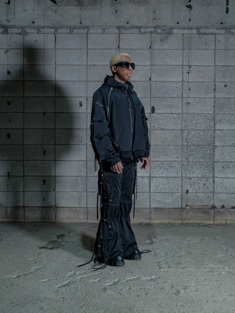 【DIG YOUR OWN GRAVE】WASHING TECH FLAIR PANTS (2color) / 【ディグユアオウングレイブ】ウォッシングテックフレアカーゴパンツ