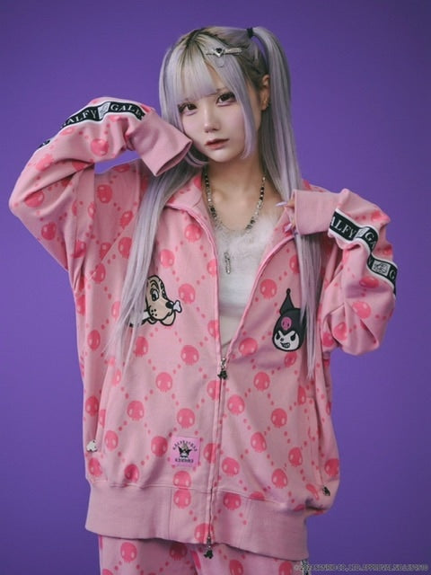 【GALFY×KUROMI】ドクロだらけセットアップ / 【ガルフィー×クロミ】ロゴジャージセットアップ
