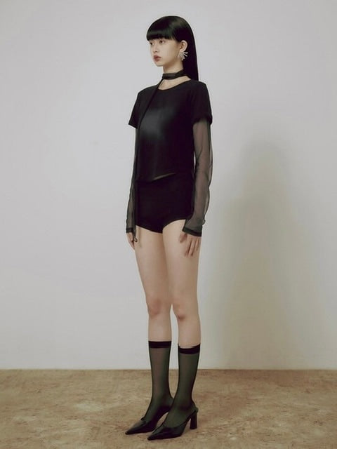 【FLAREUP】Sheer Vanish Scarf Long Sleeve