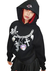 【HURJABOYACC】Puppy necklace hoodie