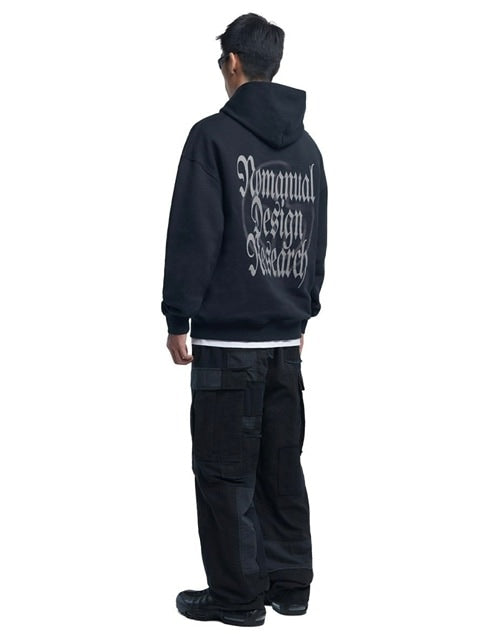 【NOMANUAL】MANERO HOODIE / 【ノーマニュアル】ロゴプリント長袖パーカー