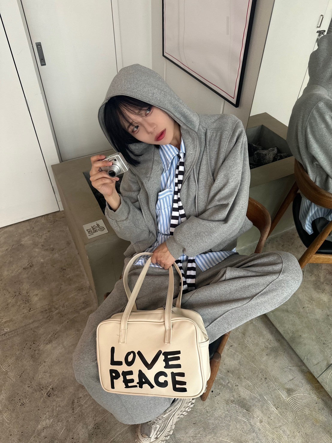 国際配送【LUV CODE】center press sweat pants