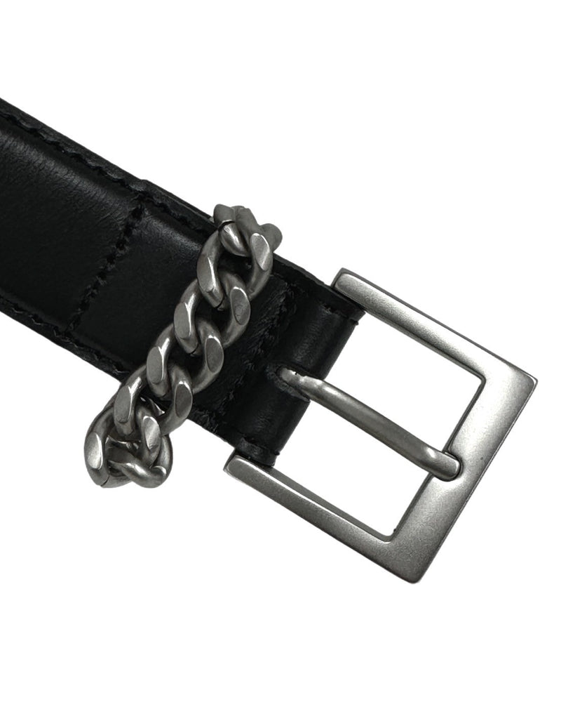 受注制【Chikashitsu +】real leather chain belt