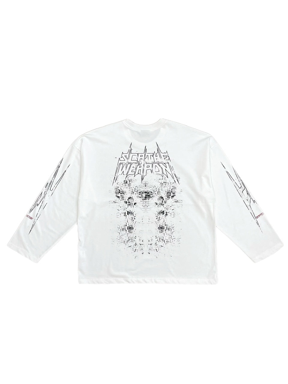 受注制【Chikashitsu +】oversized print long sleeve (2color) / 【チカシツプラス】オーバーサイズプリント長袖Tシャツ