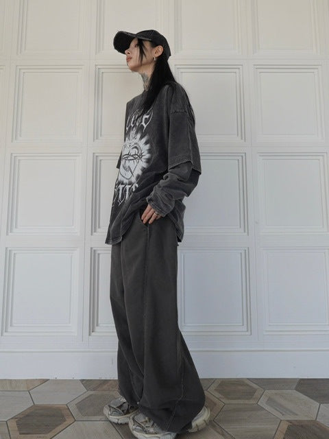 【LOVE KILLER】Killer heart barbed wire layered Long T