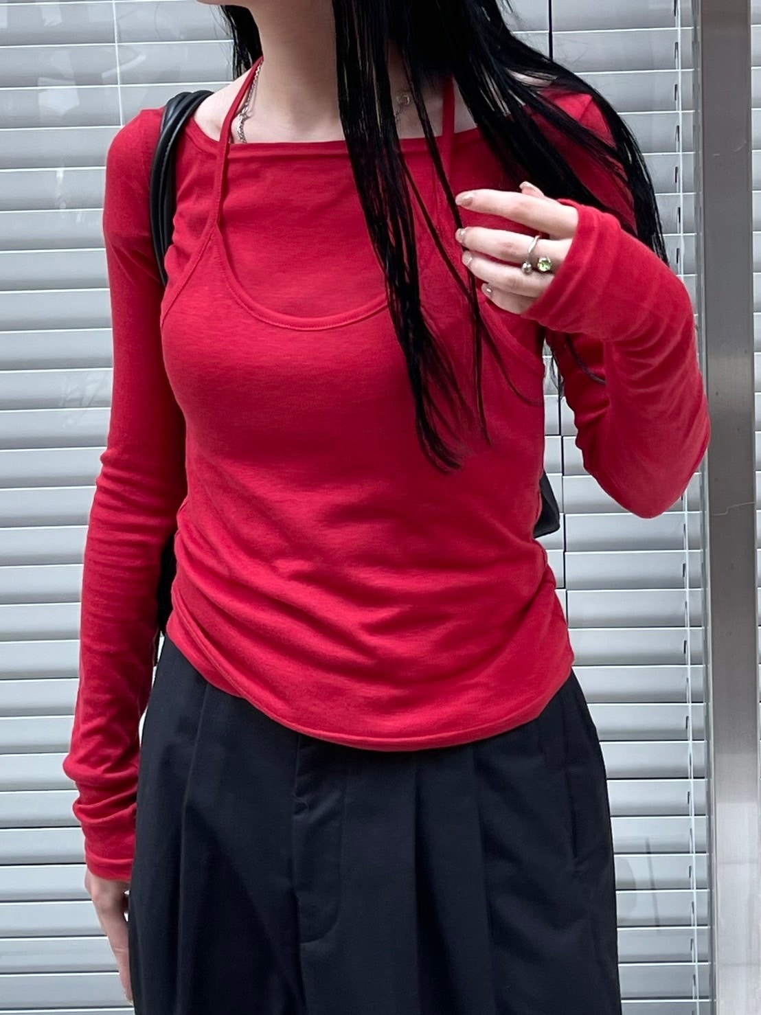 【oaks】2-piece layered long sleeve (3color)