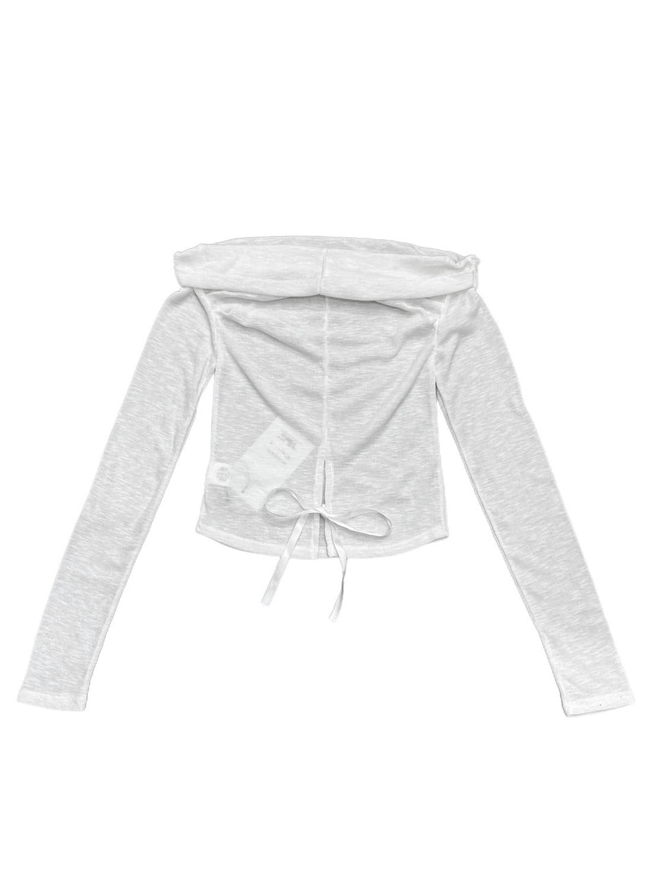 受注制【oaks】see-through back ribbon long sleeve (3color)