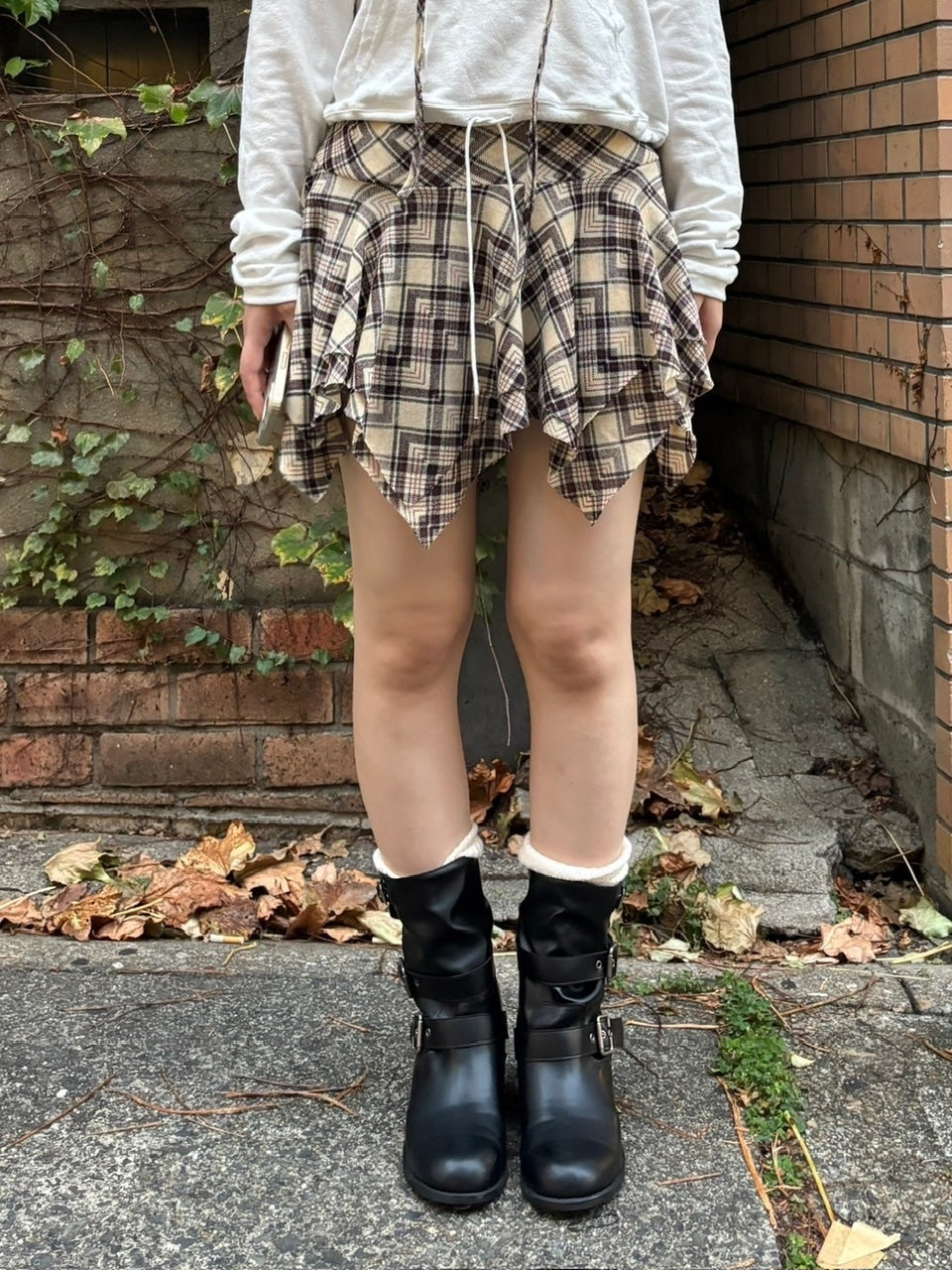 受注制【oaks】check mini skirt (2color)