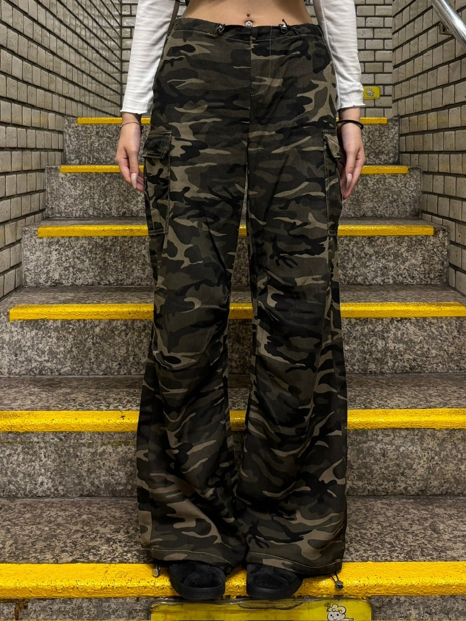 受注制【oaks】camo cargo wide pants