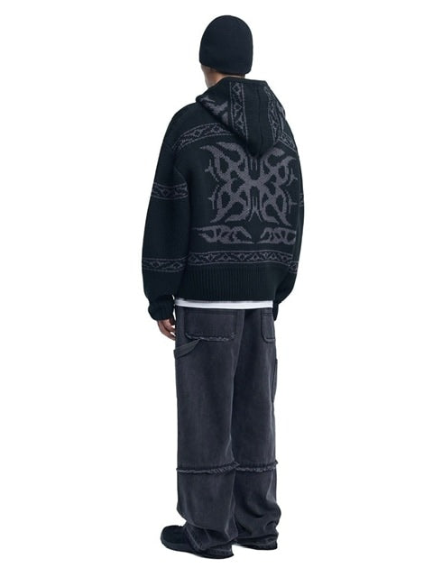 【NOMANUAL】COWICHAN HOODED ZIP-UP