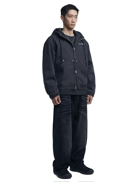 【NOMANUAL】W.D HOODED ZIP-UP JACKET / 【ノーマニュアル】フードジップアップ長袖パーカーミリタリージャケット