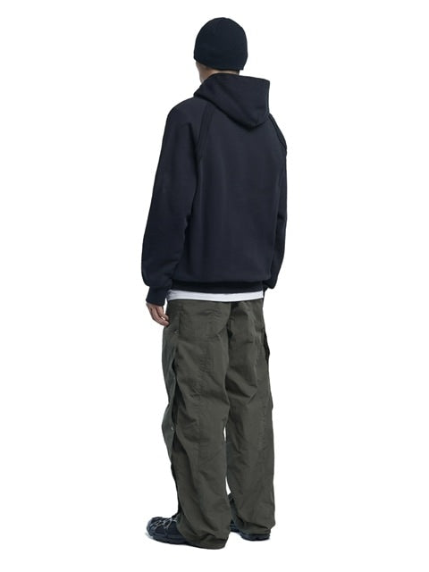 【NOMANUAL】R.S RAW EDGE HOODIE / 【ノーマニュアル】ローエッジ長袖パーカー