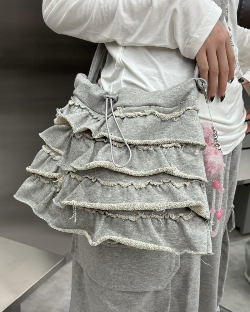 受注制【nmtc +】frill shoulder bag (2color)