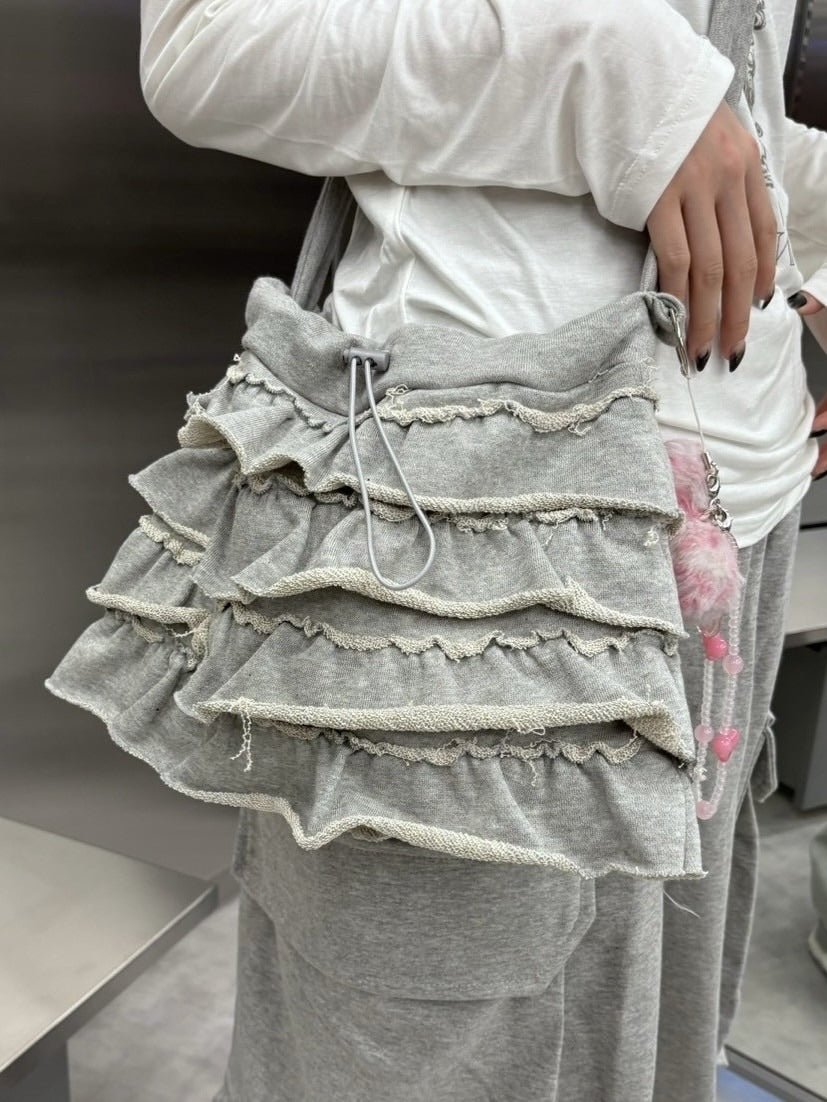 受注制【nmtc +】frill shoulder bag (2color)