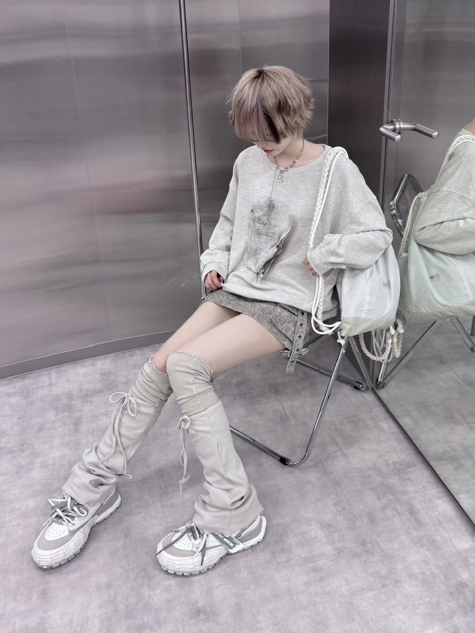 【nmtc +】layered leg warmer (3color)