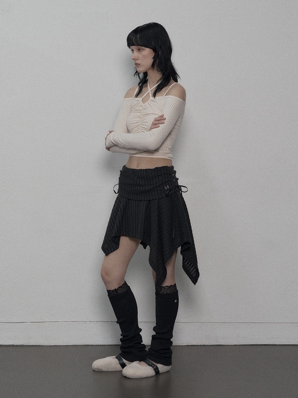 【SETUP-EXE】DOT OFF-SHOULDER TOP