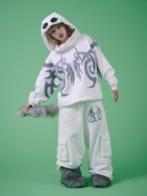 【GALFY】探検メガネ部族パーカー / 【ガルフィー】ロゴ長袖パーカー