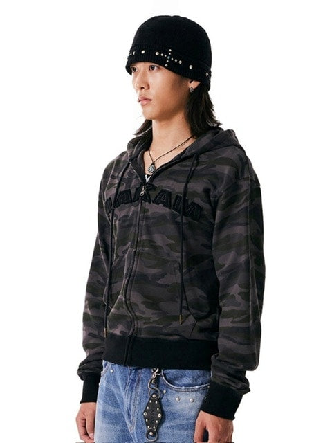 AAKAM　Contrast Patch Zip-Up Hoodie AAKAM】Contrast Logo Zip-up Hoodie – PRESSING WEB SHOP