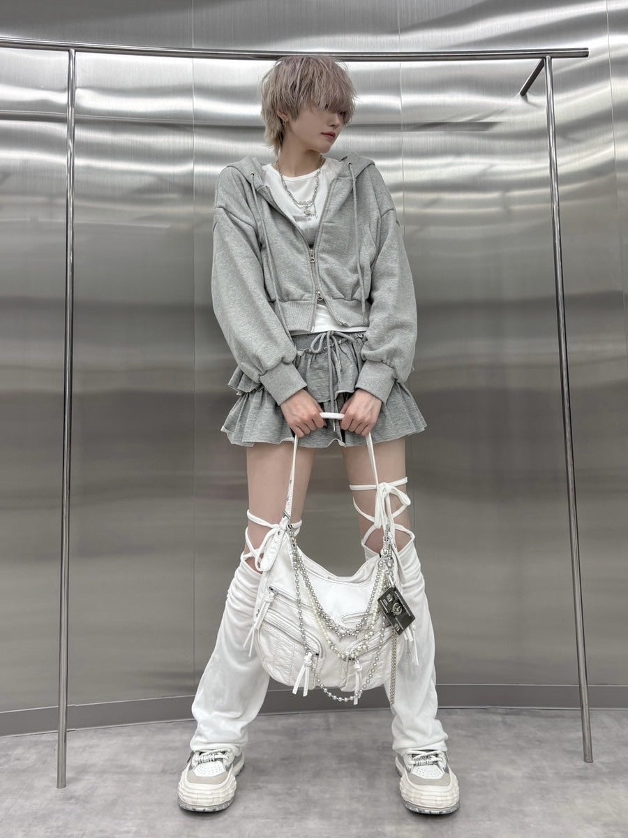 受注制【nmtc +】crop zip up hoodie (3color)