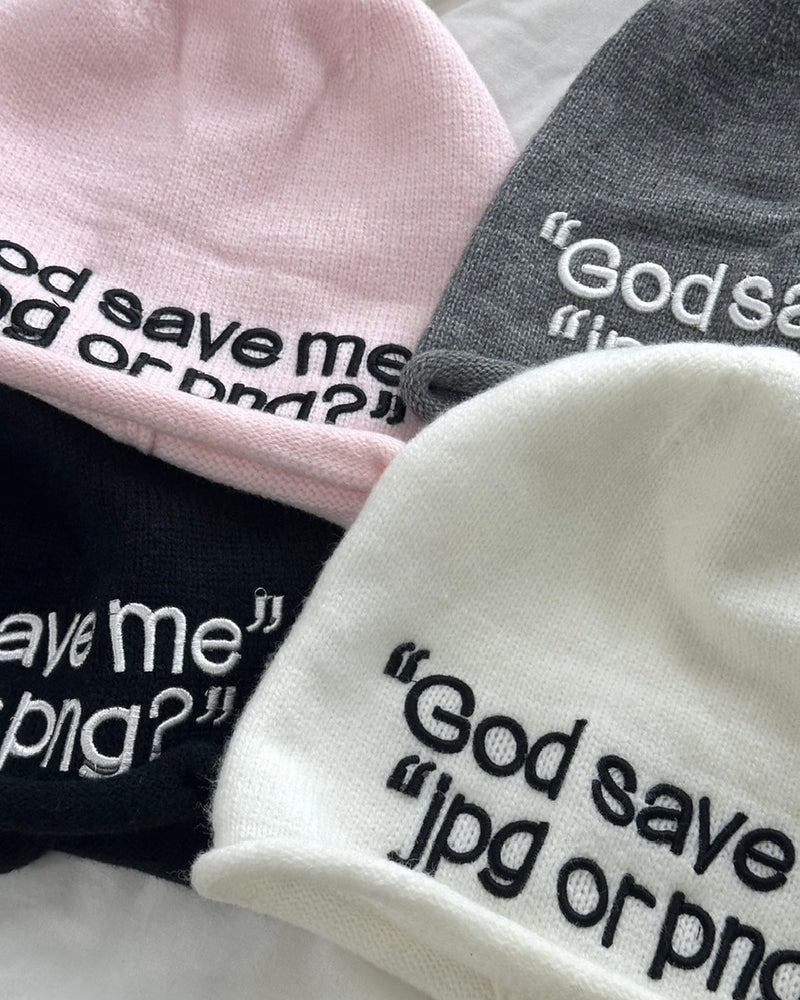 国際配送【LUV CODE】lettering beanie (4color)