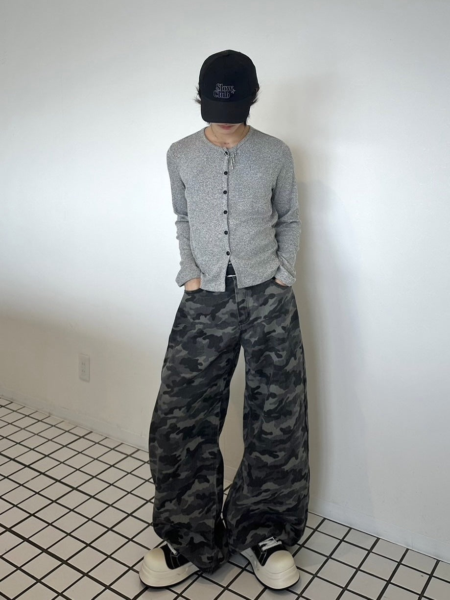 国際配送【LUV CODE】rib knit cardigan