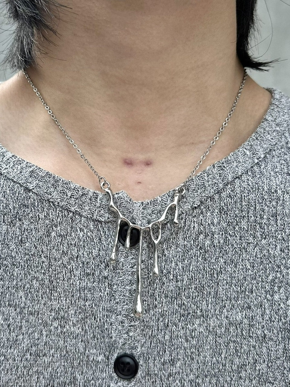 国際配送【LUV CODE】liquid design necklace