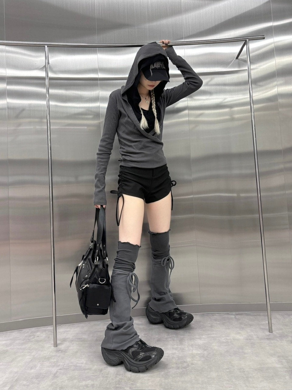 受注制【nmtc +】wrap hood long sleeve (3color)