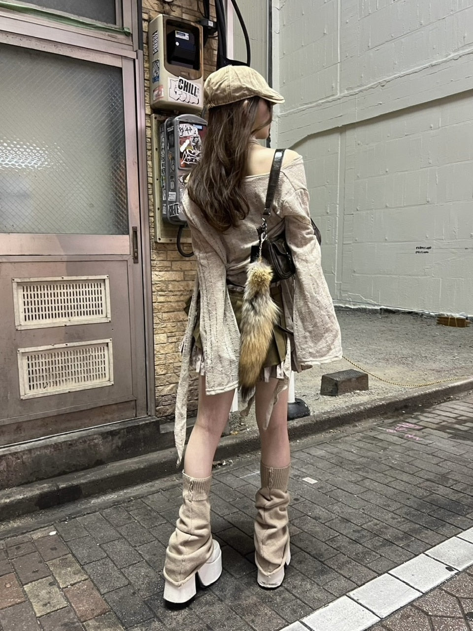 受注制【Never mind the XU】asymmetry drape tops (2color)