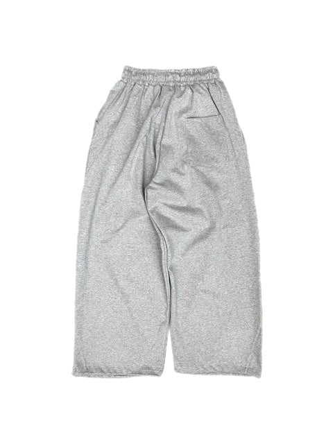 受注制【Chikashitsu +】curve stitch straight sweat pants (3color