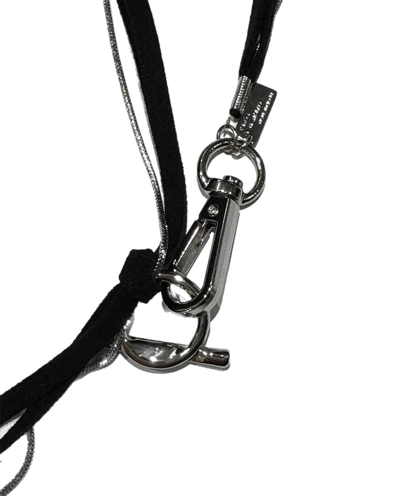 受注制【Chikashitsu +】knot leather mixed necklace