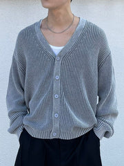 【Chikashitsu +】dirty wash cotton cardigan (3color) / 【チカシツプラス】ダーティウォッシングコットンクロップカーディガン