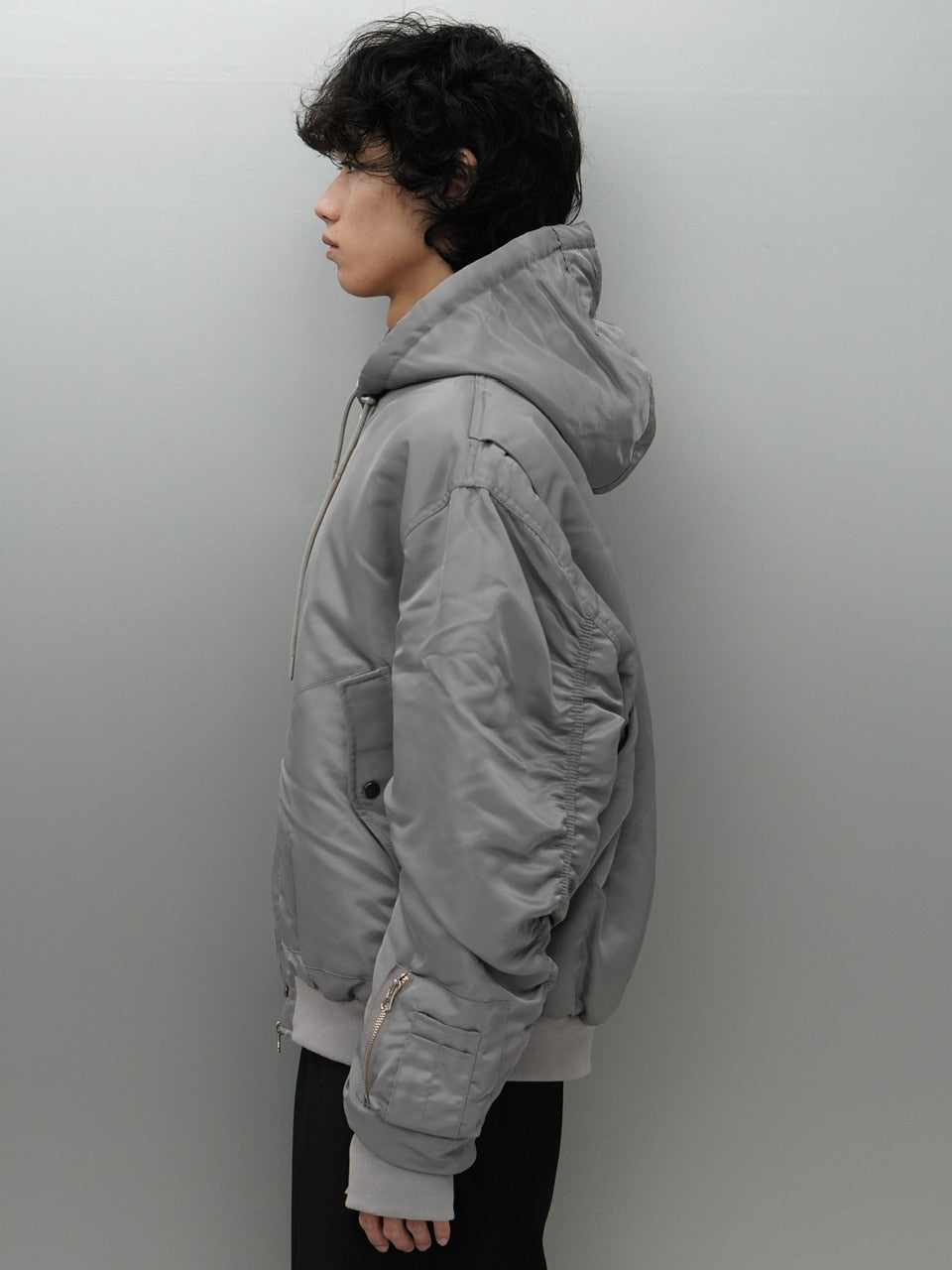 東京店WEB限定【Chikashitsu +】hooded bomber jacket (2color