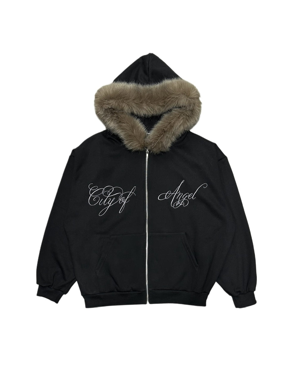 受注制【Never mind the XU】fur hoodie (2color)