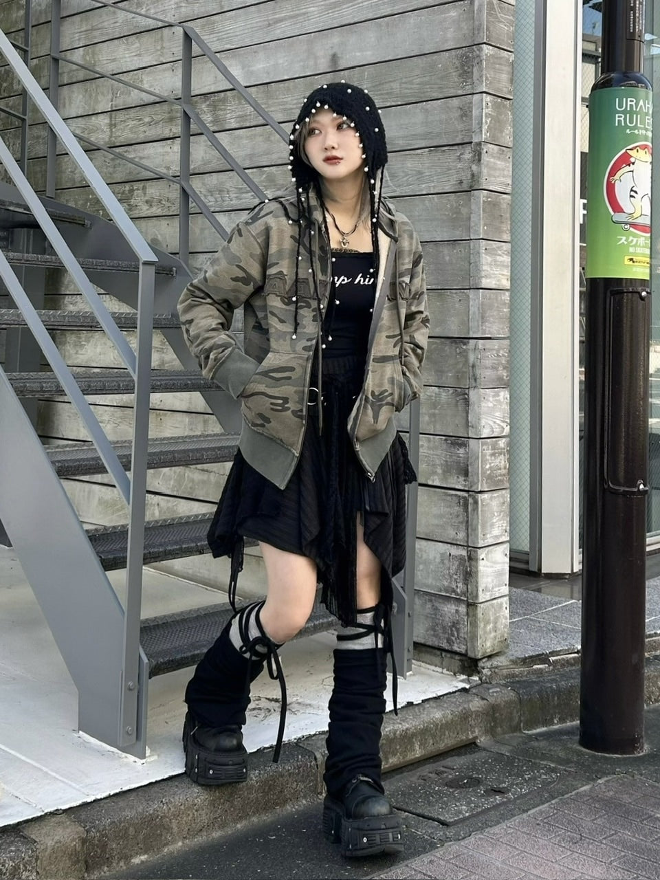 受注制【Never mind the XU】pearl babushka (2color)